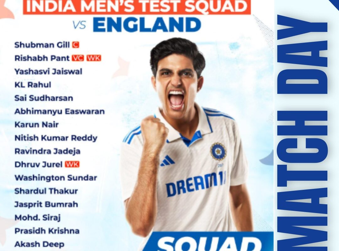 India’s squad (Senior Men’s) for England Test series announced